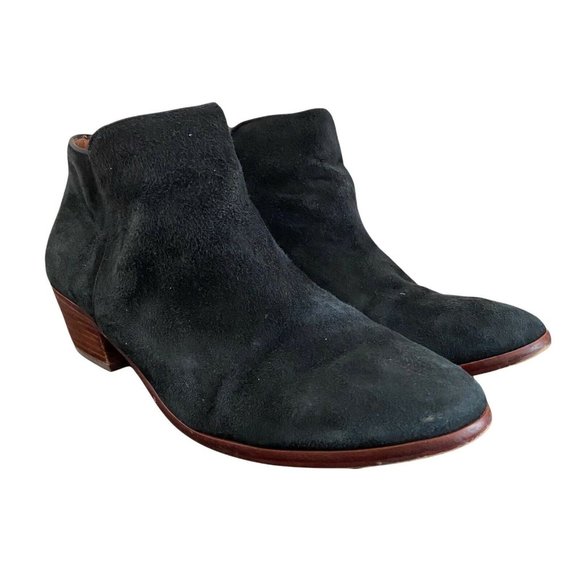 Sam Edelman Shoes - Sam Edelman 12 Petty Booties Ankle Boot Black Suede Almond Toe Basic